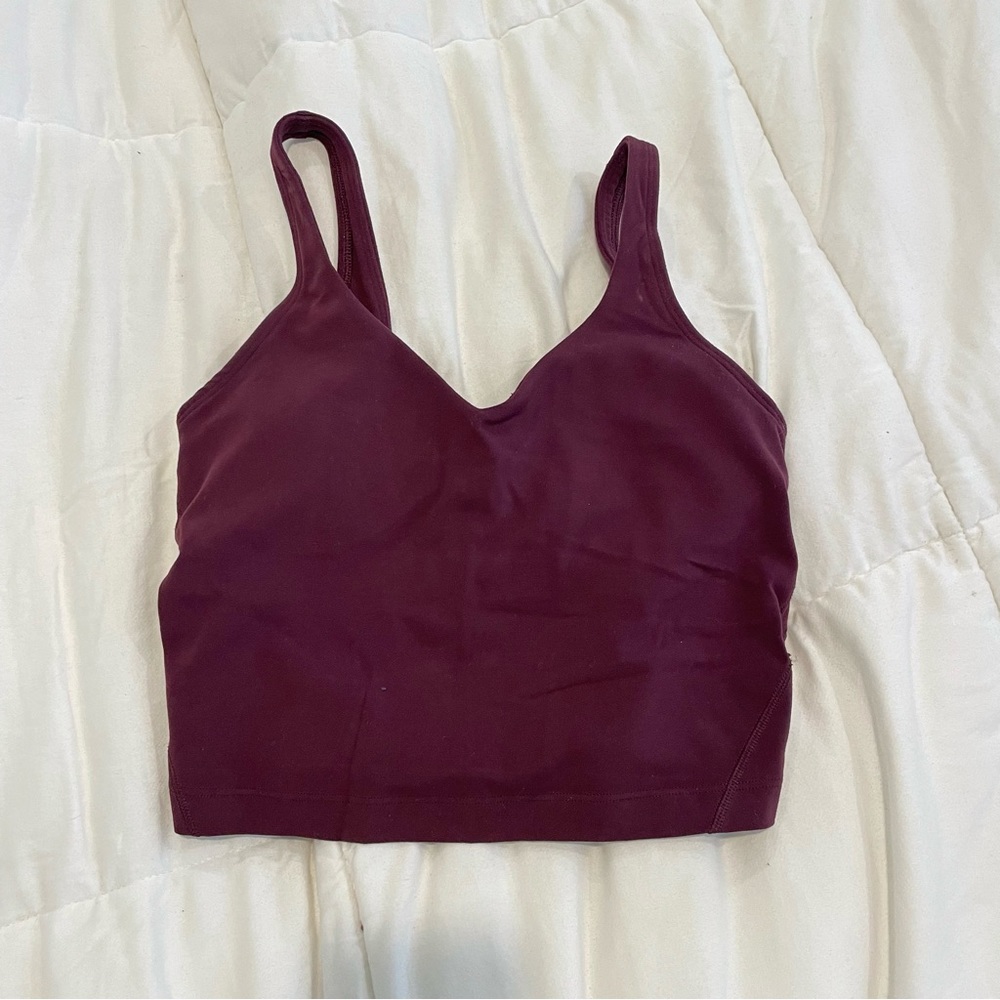 lululemon burgundy align tank